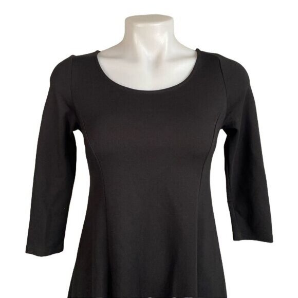 BB Dakota Little Black Dress Skater Style Skirt Open Back Dress Size XS - Picture 2 of 10